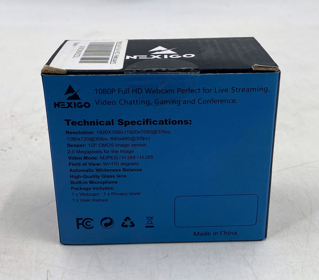 Webcam NexiGo N60 1080P - Micro Intégré, Zoom, FOV Ajustable, Cache Privacy