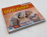 Verbatim 95003 DVD-RAM 9.4GB Double-Sided 3x Rewritable Disc Type 4 Cartridge