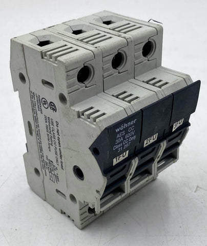 Wohner 31 297 Class CC 3-Pole 30A 600V Fuse Holder