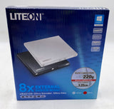 LiteOn 8x External DVD/CD Writer eBAU108, Black