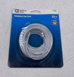 Commercial Electric 25' White Telephone Line Cord 187 503