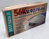 Vintage Best Data 56SX-92 56K External Fax Modem