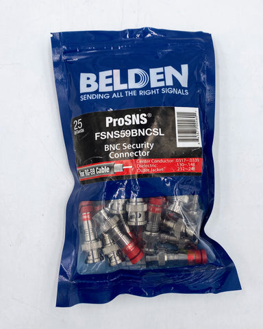 Belden ProSNS FSNS59BNCSL RG-59 BNC Connectors