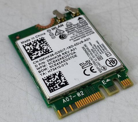 Dell Intel Wireless-AC 3165 Dual Band M.2 MHK36 WiFi Bluetooth 4.0, 3165NGW