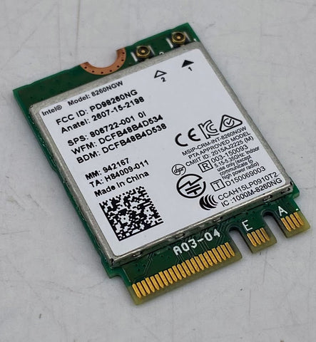 HP EliteBook 840 G3 Laptop 8260NGW Dual Band Wireless-AC Card- 806722-001