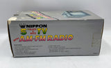 Vintage Nippon TV-511 5" POrtable Black and White Television w/ AM/FM Radio