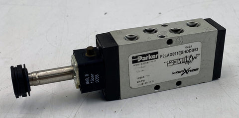 Parker Viking Xtreme P2LAX591ESHDDB53 Single Solenoid Valve, 5 Port, 2 Position
