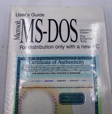 Microsoft MS-DOS 6.22 Operating System, OEM 000-38787