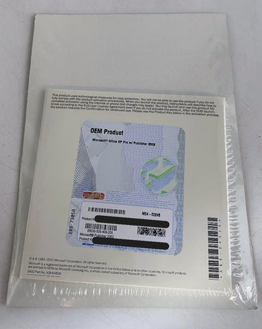 Vintage Microsoft Office XP Pro w/ Publisher 2002, CANNOT GUARENTEE VALID KEY
