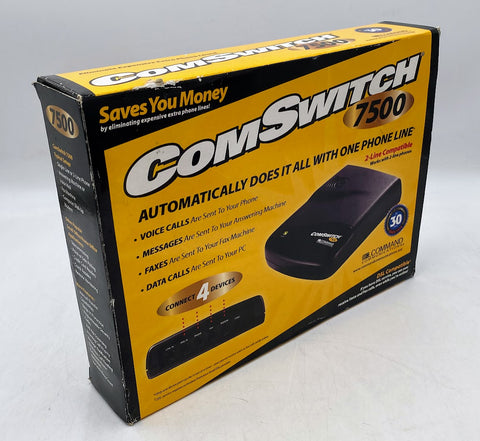 Command Communications ComSwitch 7500 4-Device Fax Modem Line Sharing Device