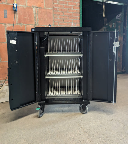 Bretford CoreX 3 Shelf 36 Laptop Storage/Charging Cart Missing Back Panel