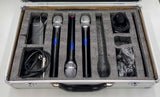 Vocophone Wireless Microphone Kit, 3 Microphones, 1 Shure Bodypack Transmitter