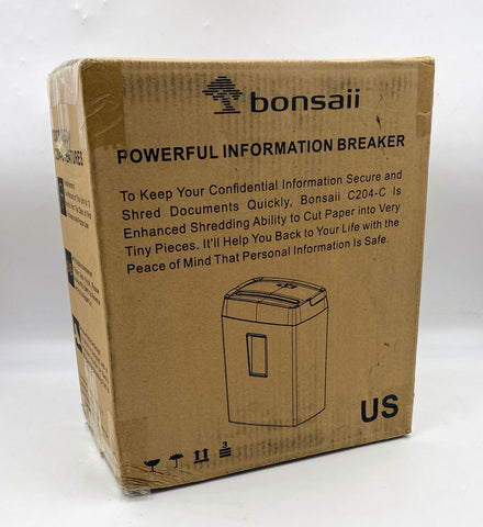 Bonsaii Docshred C204-C 6-Sheet Cross-Cut Paper Shredder, P-3 Security Level