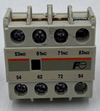 Fuji Electric SZ1A22T Auxiliary Contact Block, 2NO+2NC, 10A, 600V