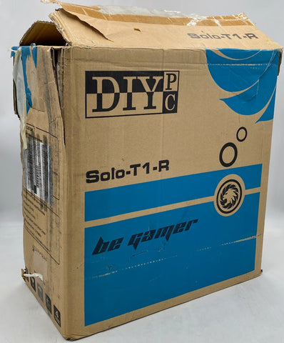 DIY PC SOLO-T1-R Mid Tower Gaming PC Case, 2x 120mm Fans, USB3.0