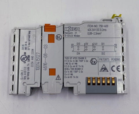 WAGO 750-403, 4-Channel Digital Input Module, 24 VDC