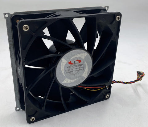 K KZ14038B012U Axial Fan 12V 7.2A 140x140x38mm 7200RPM 300CFM 6-Pin
