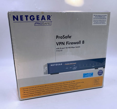 Netgear ProSafe VPN Firewall 8 FVS318NA with 8-Port Switch