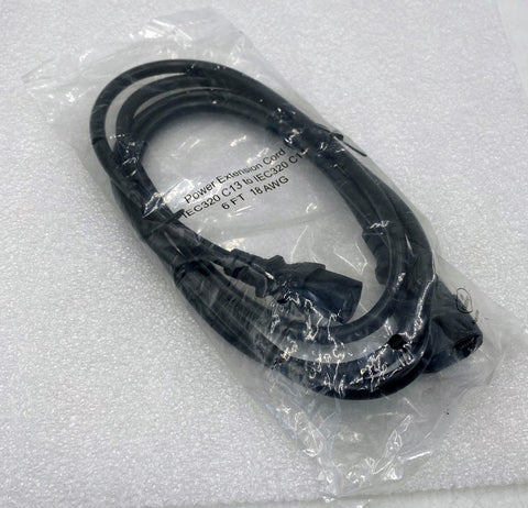 Unbranded IEC-320 C13 to C14 6' Heavy-Duty Power Extension Cord, 18AWG