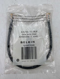 Belkin A3L791-01-BLK Cat 5e Patch Cable, 1 ft
