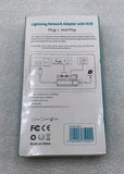 Unbranded Lightning Network Adapter with HUB, Model 75002, Silver