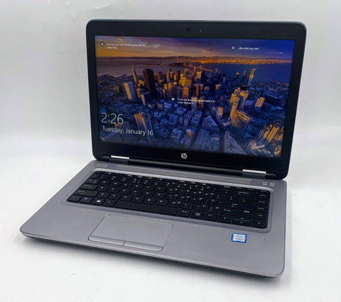 HP ProBook 640 G3 Laptop- 128GB SSD, 8GB RAM, Intel i5-7200U CPU, Windows 10 Pro