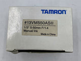 Tamron 13VM550ASII 5-50mm F/1.4 Manual Iris Varifocal CCTV Lens
