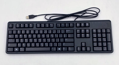 Dell DJ458 USB Wired Keyboard, 104 Keys, Black, US Layout
