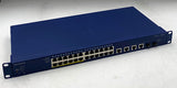NETGEAR FS728TLP 24-Port Fast Ethernet Switch with 12 PoE, 4 GbE Uplinks