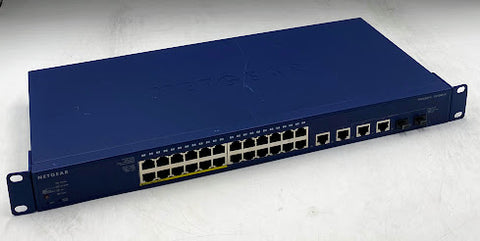 NETGEAR FS728TLP 24-Port Fast Ethernet Switch with 12 PoE, 4 GbE Uplinks