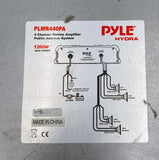 Pyle Hydra PLMR440PA 4-Channel Marine Amplifier with PA System