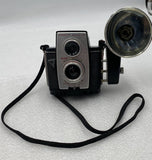 Untested Vintage Kodak Brownie Reflex 20 Camera w/ Midget Flasholder