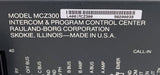 Rauland-Borg MCZ300 Intercom and Program Control Center