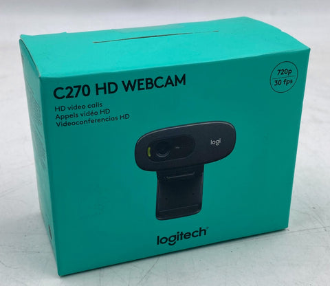 Logitech C270 HD Webcam 720p Black 960-000694