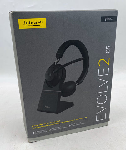 Jabra Evolve2 65 Wireless Headset and Docking Station