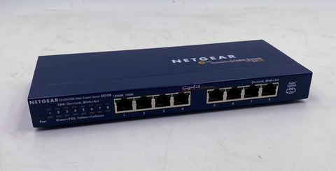 Netgear GS108 ProSafe 8-Port Gigabit Ethernet Desktop Switch, Plug-and-Play
