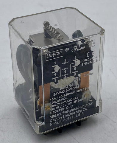 Dayton 5X837M General Purpose Relay, 24VAC