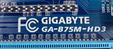 Gigabyte GA-B75M-HD3 Motherboard, LGA 1155, DDR3, Micro ATX