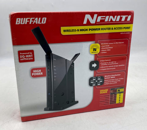 Buffalo AirStarion Nfiniti HighPower N300 Gigabit Wireless Router- WZR-HP-G300NH