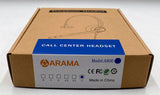 Arama A800 Call Center Headset with Noise-Canceling Microphone, 3.5mm Jack