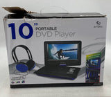 Ematic EPD116BU 10" Portable DVD Player w/ Headrest & Headset, Black