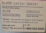 Piney Bowes DL400 DL08 Automatic Letter Opener
