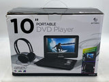 Ematic EPD116BL 10" Portable DVD Player w/ Headrest & Headset, Black