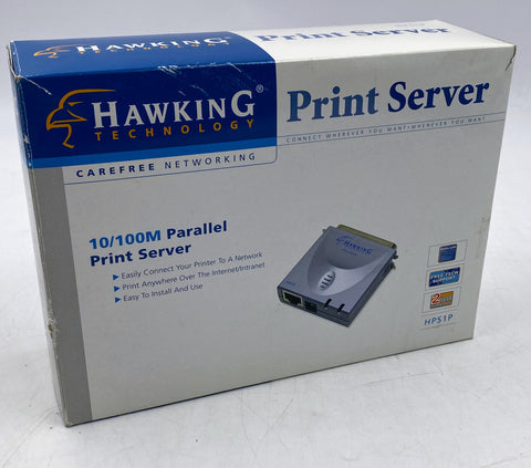 Hawking Technology HPS1P 10/100M Internet Parallel Print Server