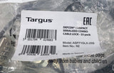 Targus DEFCON Compact Serialized Combo Cable Lock- ASP71GLX-25S