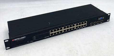 Intellinet 523554 24-Port Gigabit Web Smart Switch w/ 4-Port Mini GBIC