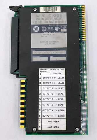 Allen-Bradley 1771-OFE1 B Analog Output Module, 12-Bit Voltage Outputs