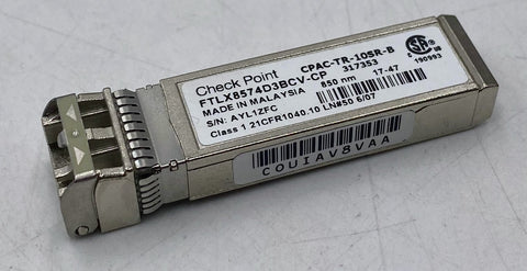 Check Point 10GBase-SR SFP+ Transceiver CPAC-TR-10SR-B 850nm MMF 300m