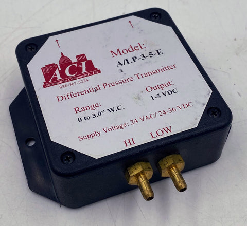 Automation Controls Differential Pressure Transmitter A/LP-3-5-E