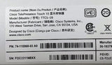 Cisco TelePresence Touch 10 TTC5-09, 10.1" Touch LCD, PoE, 1280x800. V03